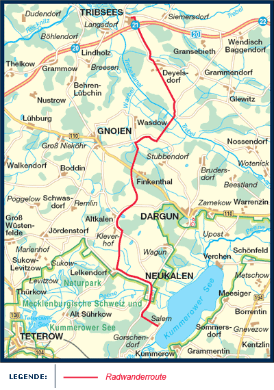 In der Mecklenburger Schweiz: Radtour von Tribsees nach Neukalen In der Mecklenburger Schweiz: Radtour von Tribsees nach Neukalen