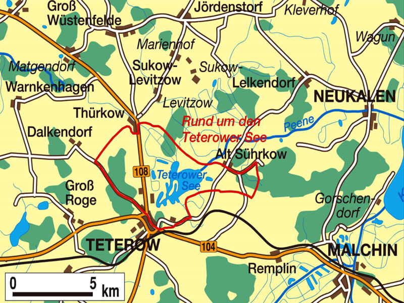 Fahrradtour rund um den Teterower See Fahrradtour rund um den Teterower See