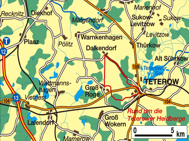 Fahrradtour Teterower Heidberge Fahrradtour Teterower Heidberge