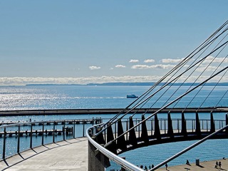 Hängebrücke am Stadthafen Hängebrücke am Stadthafen